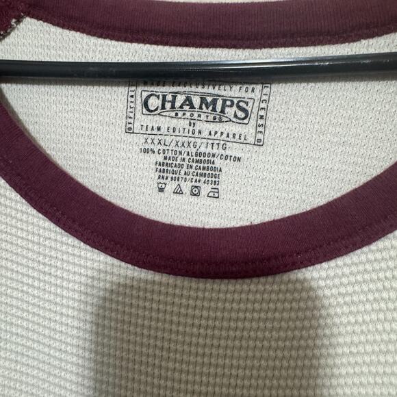 Champs Sports Texas A&M Thermal Raglan Sleeve Waffle Knit Shirt College Mens 3XL - Picture 3 of 5